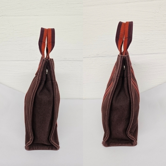 Hermes Canvas Fourre Tout Holdall Tote Bag Set in Burgundy and Red MM and PM - Picture 16 of 16